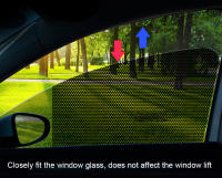 SEAMETAL 2Pcs Película De Sombrilla Para Ventanas Lateral De Coche Protección Solar Verano Antigolpes UV Bloqueo De Luz Estilo Electrostático - details 3