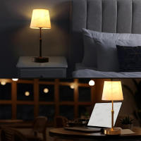 Lámpara De Mesa Recargable Simple Para Barra Y Escritorio Luz Nocturna Sin Cable Para Dormitorio Control De Brillo Con USB Y Toque Decorativa - details 13