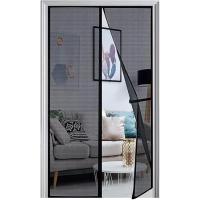 Magnetic mosquito net for balcony door, 115 x 205 cm, reinforced, no drilling, black - details 1