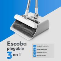 RELAXTY Escoba Recogedor Plegable 3 en 1 con Cepillo Extraíble y Limpiacristales Oculto - details 1