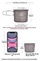 Taza De Camping Widesea De Aluminio Plegable Para Exterior Cocina Picnic Viajes Senderismo Sin Manija Resistente Al Agua Hervida - details 1