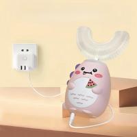 Cepillo De Dientes Eléctrico Para Niños 360 Grados Limpieza Automática Silicona Alimentaria USB Recargable Dientes U-Shaped - details 5