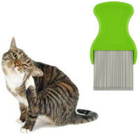 Peine Para Perros Y Gatos De Acero Inoxidable Cheopis Cootie Anoplura Flea Lice Color Aleatorio Herramienta De Peluquería Para Mascotas - details 3