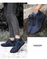 Zapatos De Camuflaje Unisex Para Invierno Impermeables Con Lining De Piel Algodón Caliente Para Senderismo Y Caminar En La Naturaleza - details 9