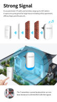 Timbre De Puerta Inalámbrico Exterior Impermeable Sin Batería Requiere Energía Auto-Desarrollada Juego De Timbres Para Hogar - details 7