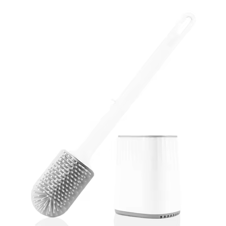BIT Escobilla de baño con cabezal de cepillo 3 en 1, escobilla de silicona, escobilla de baño - 1