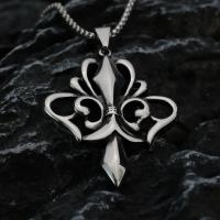 Collar De Moda Minimalista Europea Y Americana Para Hombres En Acero Inoxidable Joyería Dominante Y Brillante Con Pendiente De Corazón - details 4