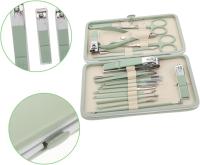 Juego de cortaúñas de 18 piezas, herramientas de manicura y pedicura, herramientas de limpieza de uñas, lima de uñas cosmética de acero inoxidable, adecuado para el hogar y el exterior - details 1