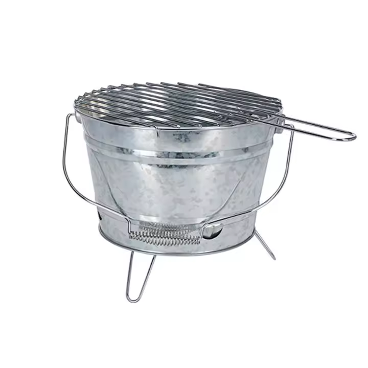 Barbacoa de Zinc Modelo Barril con Parrilla de ø27cm - BBQ Collection - 1