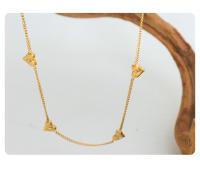 Encanto Conjunto de joyería de acero inoxidable para mujer, collar de corazón lindo, pendientes, pulsera, accesorios nupciales de circón brillante, regalo de boda, moda, collares de corazón, pendientes y pulsera, cadenas de mano de acero inoxidable - details 9