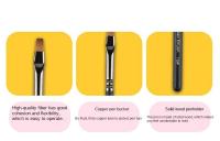 Cepillo Profesional Para Uñas Con Tapa Para Manicura Y Pintura De Uñas Herramientas De Decoración De Arte De Cuchara De Acrílico Tamaño Único Material Madera - details 2