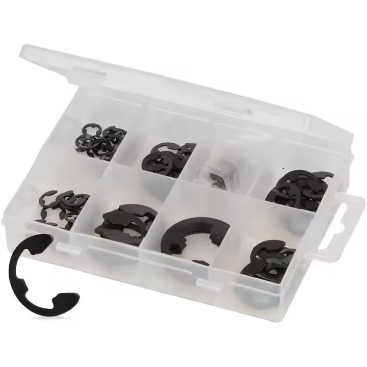 JOMAFA - Surtido de clips y arandelas tipo E de seguridad y retencion, 135 piezas - 2331 - 1
