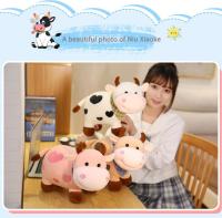 Muñeco De Peluche De Vaca Pequeña Y Colorida De 28cm Suave Con Bufanda Juguete Kawaii Para Regalo Ideal Para Niños Y Adultos - details 0