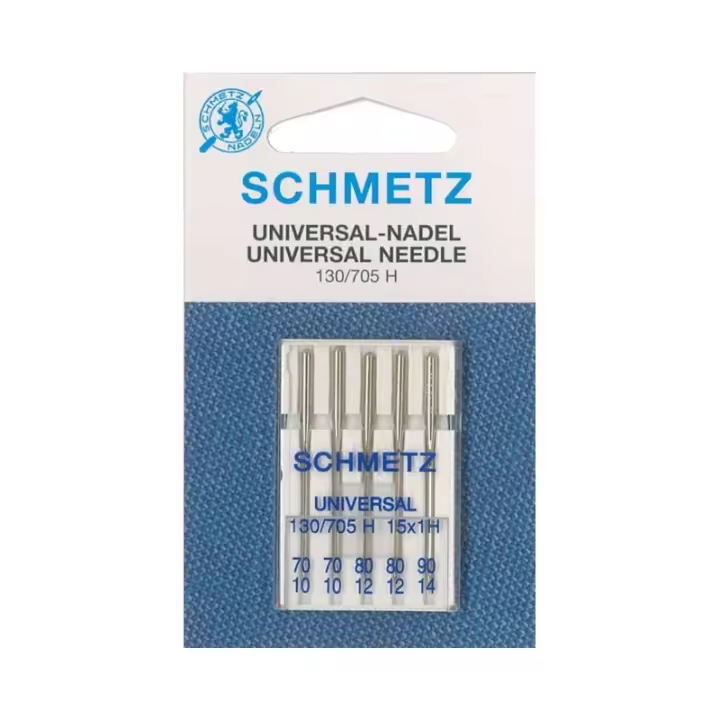 Agujas Schmetz Universal Surtidas de Alta Calidad para Máquina de Coser - Pack de 5 Unidades (2x70, 2x80, 1x90) - 1