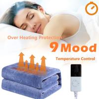 Manta eléctrica de franela 180x150cm con ajuste inteligente de temperatura, interruptor temporizador inteligente, control dual para dos personas - details 0