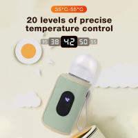 USB Baby Bottle Warmer Thermal Bag Insulation Heater for Cups Baby Feeding Milk Bottle 20 Temperature Heat Digital Display - details 0
