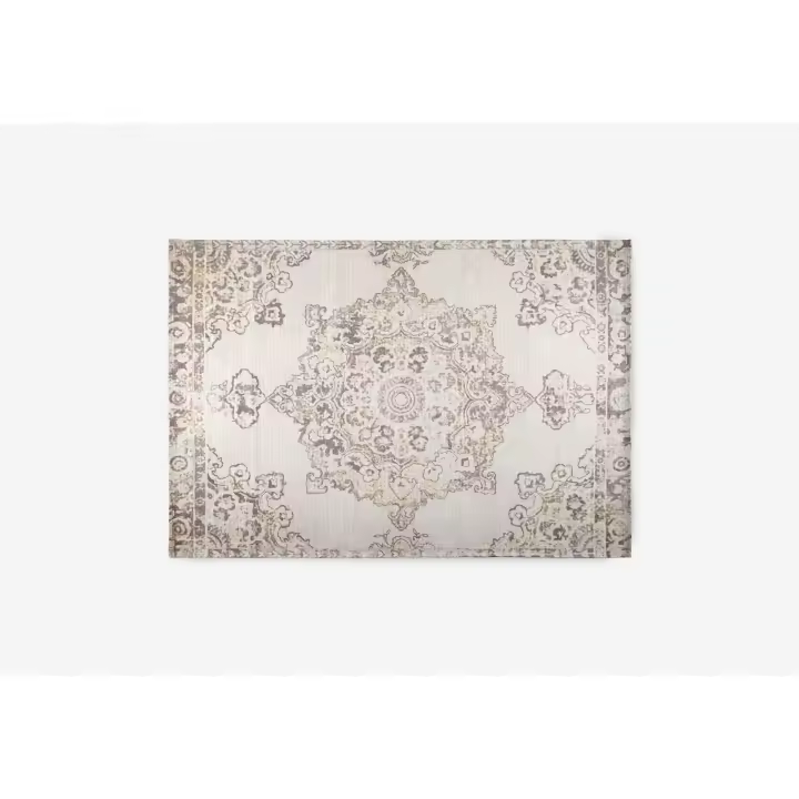 ALFOMBRA VINTAGE COLOR BEIGE LAVABLE 120X170 CM - 1