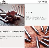 Campingmoon 6pcs Palos De Tenda De Acero De Alta Resistencia Con Gancho Y Agujero Para Camping Al Aire Libre Y Viajes - details 7