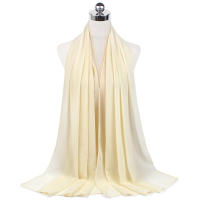 Nueva Elegante Bufanda De Mujer 2023 Modesta En Chiffón Sólido Tamaño Grande Abrazadora Para Cabeza Y Cuello Protección Solar Estilo Fashion - details 28