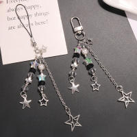 Llavero De Perla Y Estrella Gótico Y2K Para Teléfono Kawaii Cadena De Llaveros Con Pendón Para Bolsos Accesorio Lindo Para Mujeres Y Niñas Joyería - details 1