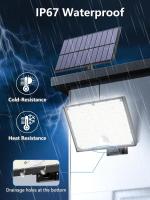 Luz Solar Exterior,400LED Focos Led Exterior Solares 3 Modos, Blanco Frío Impermeable Luces Solares Led exterior Jardin para Seguridad e Iluminación(2 Paquete [Clase de eficiencia energética A ++]) - details 1
