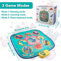Tapete Educativo De Música Grande 90x90cm Para Niños Con Teclado De Luces Y 3 Modos De Juego Tapete De Baile Electrónico Infantil - details 7