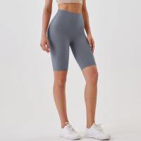 Shorts De Yoga Para Mujer Cintura Alta Transpirables Suaves Y Tensos Leggings De Gimnasio Cortos De Ciclismo Deportivos - details 86
