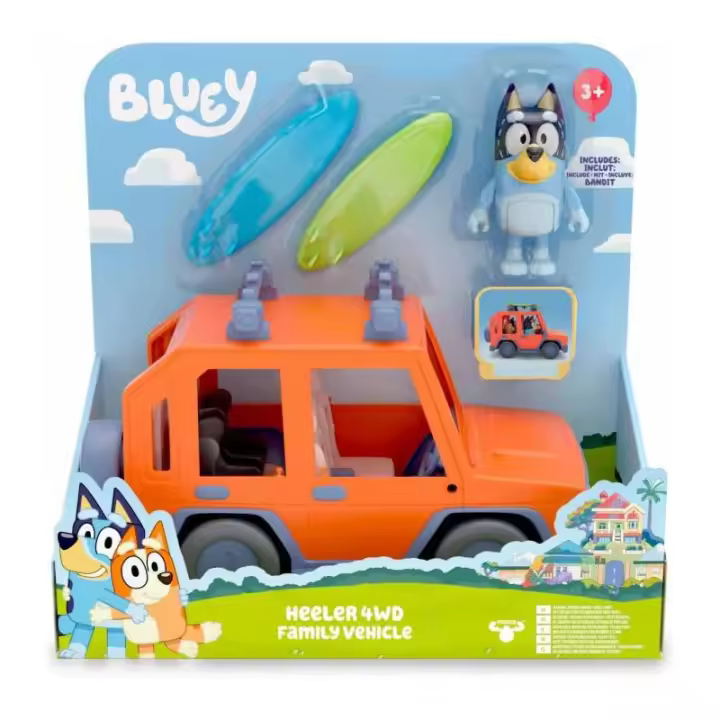 Famosa Bluey Family Cruiser Vehículo de Vacaciones - Incluye 2 Tablas de Surf - 1
