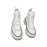 Eva Zorteon- Zapatilla Abotinada de Plataforma para Mujer, Comoda, Estilo Bamba, Material de Lona, y Cierre de Cordones. marca FASHION BELLA. - details 8