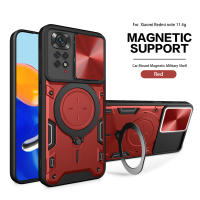 Funda Protectora Magnética Magsafe Para Xiaomi Redmi Note 11 pro 11E pro Con Anillo Metálico Y Protección De Cámara Cubierta Hybrída Para Note 11s 11A - details 11