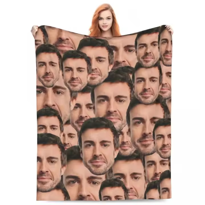 Manta De Cuello Fernando Alonso Ultra Suave De Flanela Regalo De Novedades Manta De Terciopelo Coral Para Adultos Estilo Moderno Para Viajes Picnics Y Hogar - 1