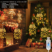 Luces LED USB De Fuego De Artificio Para Jardín Impermeables Decoración De Navidad Para Césped Patio Casa De Madera Arbolillo - details 10