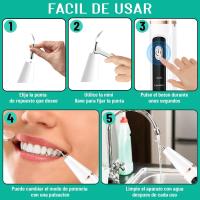 Garaldentist Cepillo dental Raspador Ultrasonico, Limpiador de sarro y placa - Eliminador de Sarro y Placa, 3 Modos. Carga USB C, Color blanco, Iluminador led, Antisarro + 4 Herramientas profesionales, Envio 1-3 dias habiles, intrucciones en español. - details 0