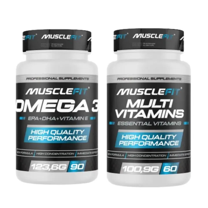 Pack Multivitaminas 60 cáps + Omega 3 90 cáps + (regalo) - Musclefit │MUSCLECULT│Vitaminas esenciales - MUSCLECULT - 1