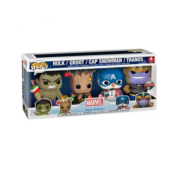 Funko POP! 4 PK Marvel-MARVEL HOLIDAY 4PK (GW)- Figura Coleccionable Oficial - Juguete para Niños y Adultos - Fans - Diversidad de Personajes y Temáticas - 1
