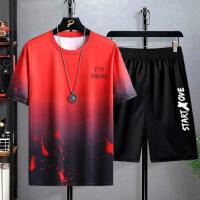 Conjunto De Ropa De Verano Para Hombre Con Camiseta De Manga Corta Y Shorts Estampado 3D Secado Rápido Para Gimnasio Y Estudio - details 4