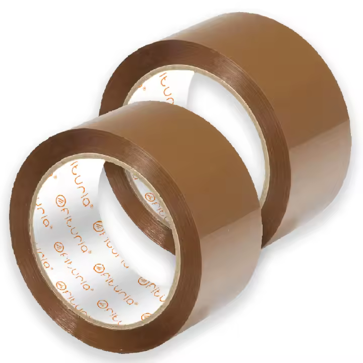 Cinta de Embalar, Cinta Adhesiva Marrón, Cinta para Embalaje de Cajas Mudanza y Envíos, Cinta Adhesiva para Embalar, Precinto Embalar Seguro y Resistente - Ofituria (38mmx66m, 2 cintas) - 1