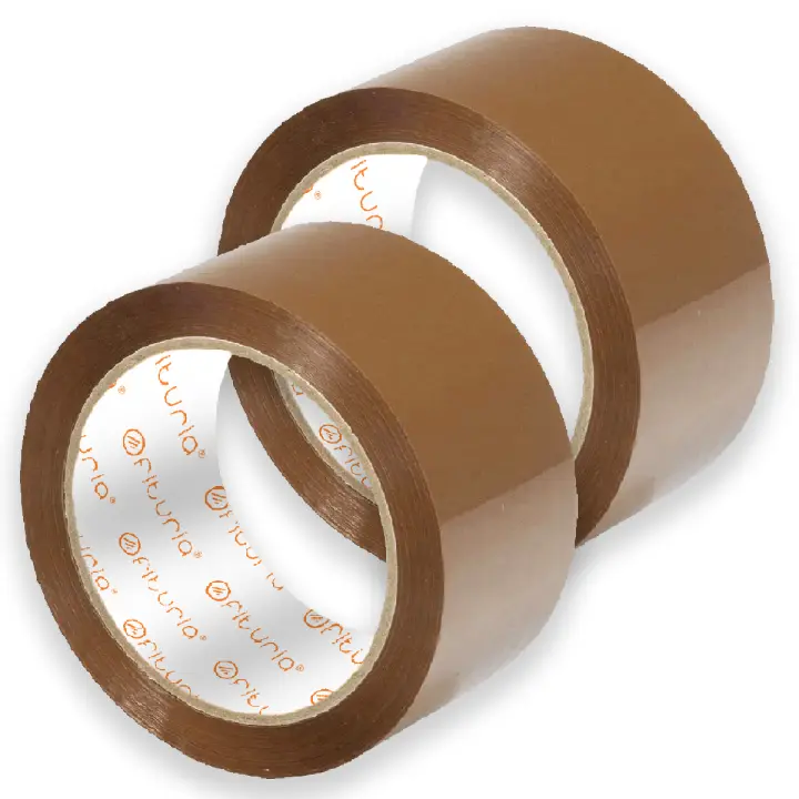Cinta de Embalar, Cinta Adhesiva Marrón, Cinta para Embalaje de Cajas Mudanza y Envíos, Cinta Adhesiva para Embalar, Precinto Embalar Seguro y Resistente - Ofituria (38mmx66m, 2 cintas) - 1