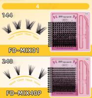 Kit de pestañas postizas de racimos: Juego de extensiones de pestañas de volumen ultra denso con aplicación de calor segmentada. - details 2