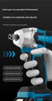 Llave de Impacto Inalámbrica Profesional - 500Nm de Torque, Batería Li-Ion1500AH - Ideal para Talleres Mecánicos y Reparación de Coches - details 5
