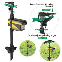 Repelente De Animales Con Rociador Automático Y Solar Activado Por Movimiento Gran Área Para Jardín Repelente De Animales - details 8