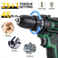 45Nm Taladro de impacto inalámbrico, 21V destornillador eléctrico, 1800RPM taladro percutor eléctrico, Mini taladro manual inalámbrico, herramientas eléctricas con batería de iones de litio - details 6