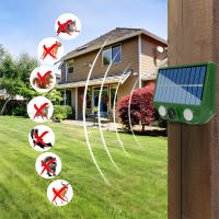 Dispositivo Repelente Ultrasonido Para Gatos Y Perros Impermeable Y Solar Poderado 500mAh Para Jardines Y Céspedes Exteriores - details 1