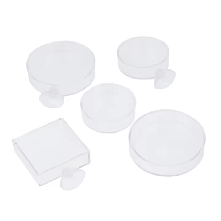 Alimentador De Acuario Transparente De Acrílico Alimentos Para Peces Y Camarones Juego De Tazas Redondas Y Cuadradas Accesorios De Alimentación - 1