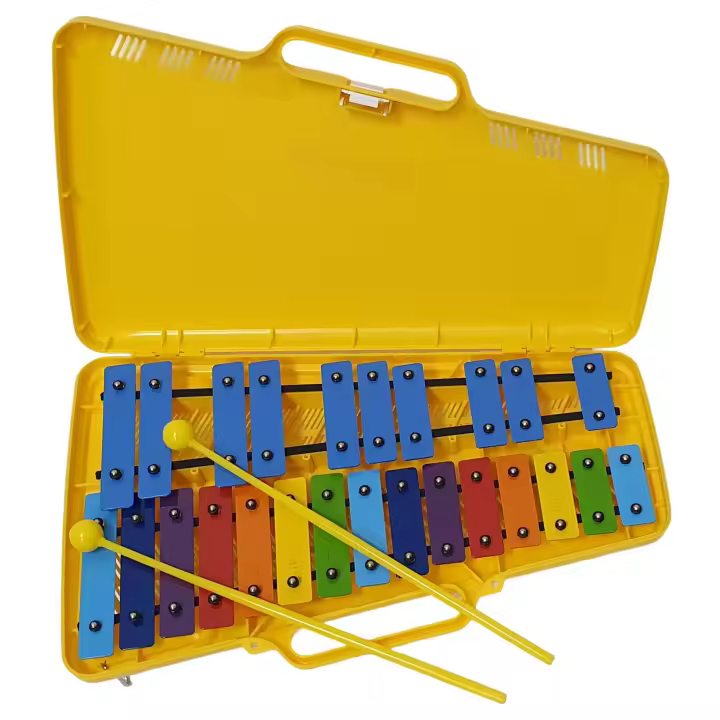 Carrillón ROCKSTAR MUSIC -  Xilófono Metalófono 25 Teclas Metálicas AG-25N3 Angel 1021, Glockenspiel con Estuche, Instrumento Musical supervisado por un adulto - 1