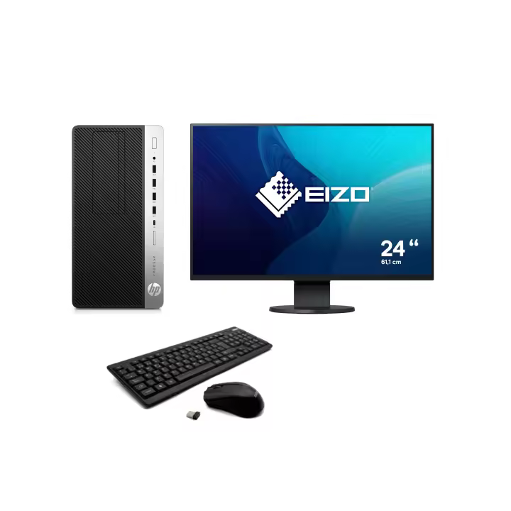 Ordenador Completo HP 600 G5 MT Intel Core I5-8500 3.0 Ghz 8/16 Gb Ram + Monitor Profesional 24" + Teclado y Ratón inalámbrico - 1