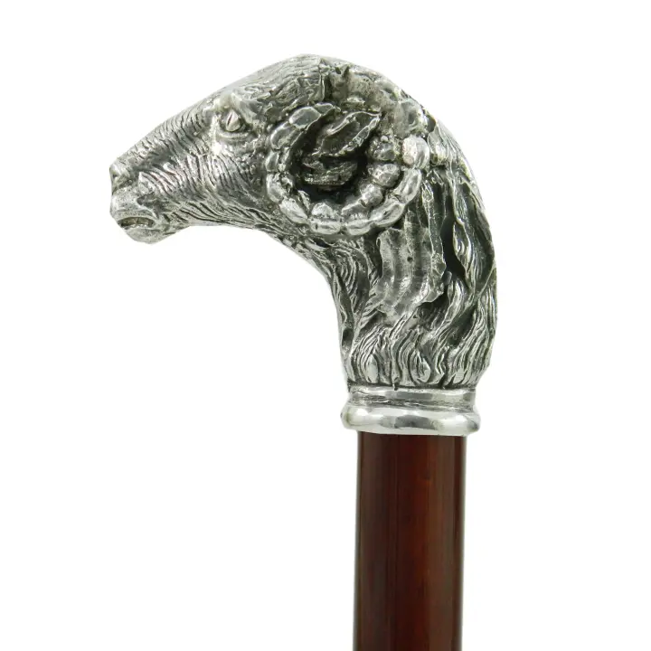 Elegant Bastón para Ancianos, hecho de madera y mango de metal - 1