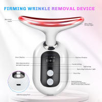 Dispositivo De Belleza Para El Cuello 3 Colores EMS Masajeador Facial Levantamiento Antiarrugas LED Fotón Eliminador De Doble Mentón Rejuvenecimiento De La Piel - details 2