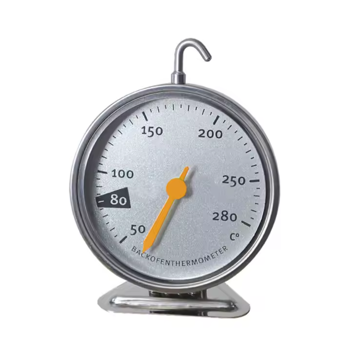 Termómetro De Horno De Acero Inoxidable Con Soporte Para Colgar Gran Dial Para Cocción BBQ Cocina Medidor De Temperatura De Alimentos Herramientas De Cocina - 1