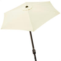 Aktive - Sombrilla jardín Ø300 cm, sombrilla grande antiviento, forma hexagonal, crema o verde, tejido poliéster reforzado 150 gr, estructura aluminio, 6 varillas, mástil Ø48 mm, sistema manivela, resistente, ventilación superior, parasol terraza - details 0